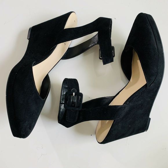 Nine West Shoes - Nine West Ladyo Faux Suede Closed Toe Wedges